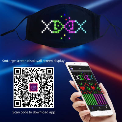 Máscara LED Bluetooth Navideña con Efectos de Luz - Image 6