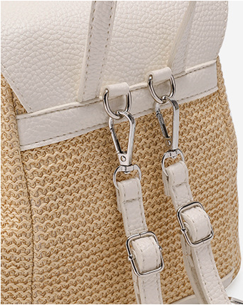 Mochila de Viaje Compacta para Mujer - Bolso Tejido de Paja - Image 17