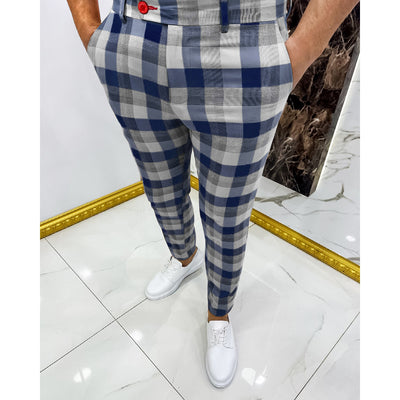 Pantalones Casuales a Cuadros para Hombre - Image 8