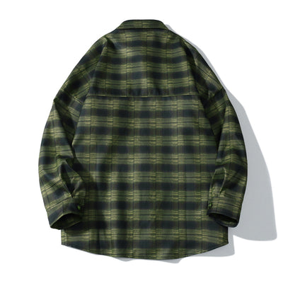 Chamarra Cuadros con Capucha - Estilo Casual Holgado para Hombre - Image 12