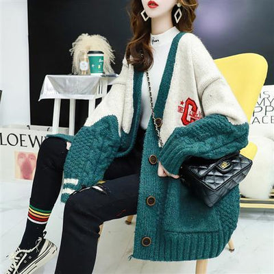 Saco Tejido Holgado Versátil para Mujer - Estilo Casual Moderno - Image 11