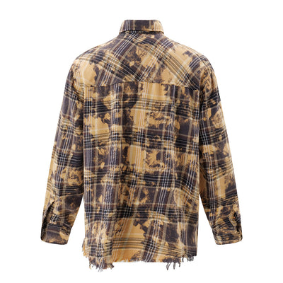 Camisa Tie-Dye a Cuadros para Hombre - Estilo Personalidad Fashion - Image 11