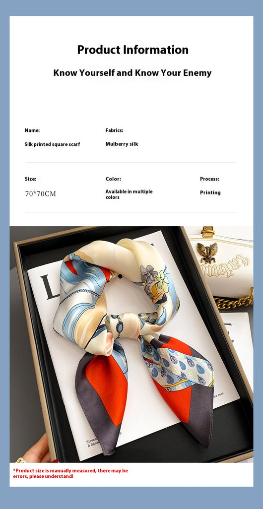 Pañuelo de Seda Mulberry Cuadrado para Mujer - Colección Primavera - Image 8