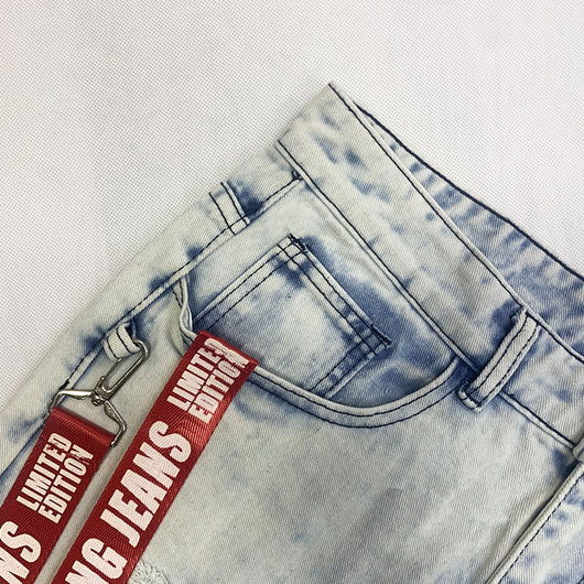 Jeans Slim Fit Azul Marino con Cierre y Rotos Modernos - Image 4