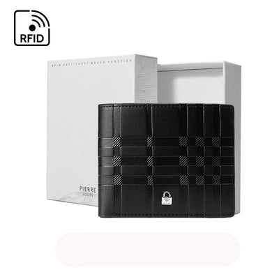 Billetera Delgada para Hombre con Múltiples Compartimentos y Diseño Rayado - Image 3