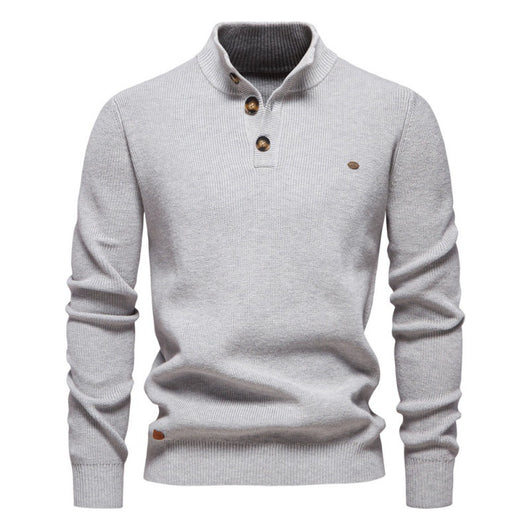 Suéter Business Cuello Alto Hombre - Tejido Premium Liso Casual - Image 3