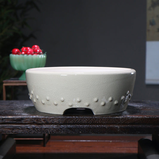 Maceta Zen de Cerámica Púrpura para Bonsái y Plantas - Image 2