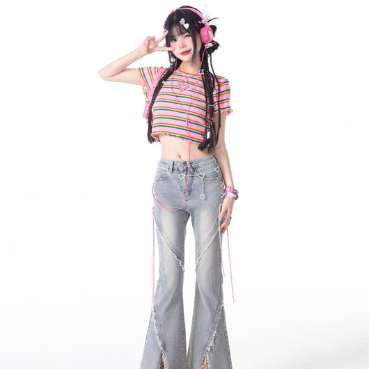 Playera Rayada Ajustada para Mujer - Diseño Slim Fit Verano - Image 5