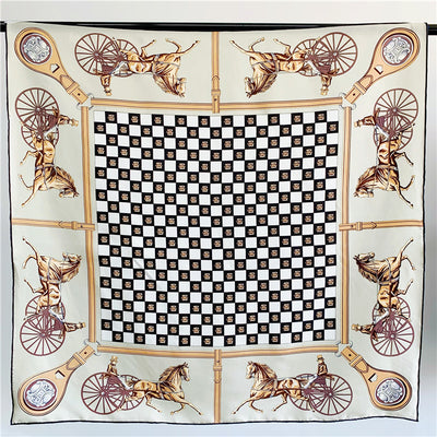 Pañuelo Cuadrado Grande de Seda Twill Carruaje - Elegancia y Sofisticación - Image 13