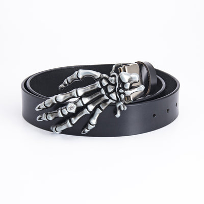 Cinturón de Cuero para Hombre Calavera Cabeza Grande Motociclista - Image 5