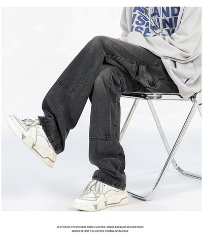Jeans de Corte Acampanado Estilo Logging Americana para Hombre - Image 14