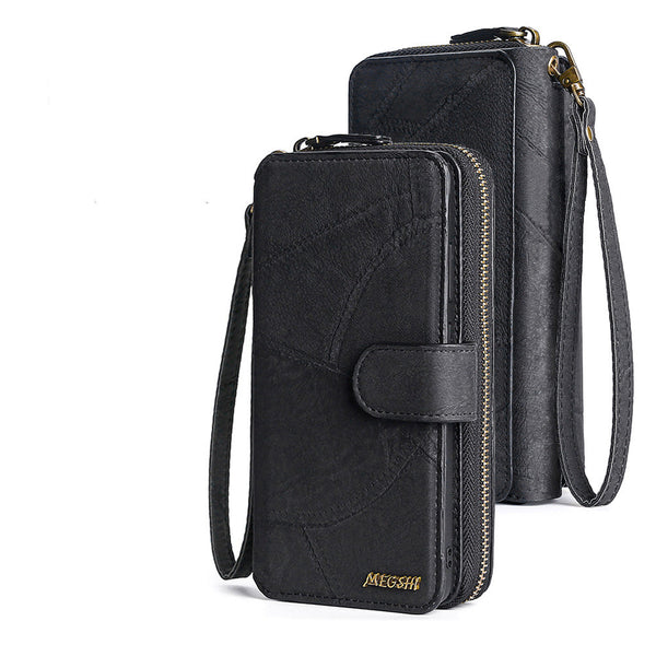 Funda de Cuero para Celular con Compartimentos para Tarjetas