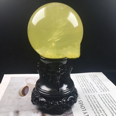 Esfera de Topacio Natural del Mar de China Oriental con Base - Ornamento Decorativo - Image 10