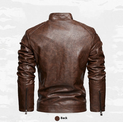 Chaqueta de Cuero PU Moderna con Bolsillos para Hombre - Image 13