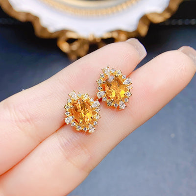 Aretes de Citrino Natural con Plata S925 - Elegancia y Energía Positiva - Image 6