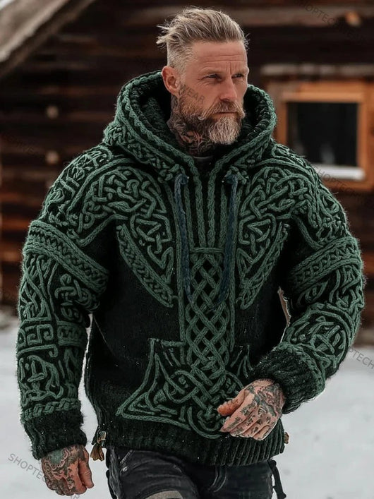 Sudadera Estampada con Capucha de Punto para Hombre - Image 11