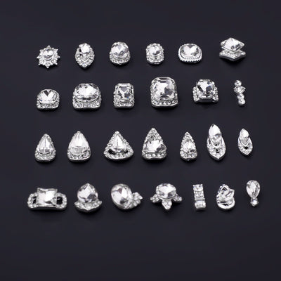Cristales Rhinestone Planos Blancos K9 Ultra Brillante para Decoración de Uñas - Image 5