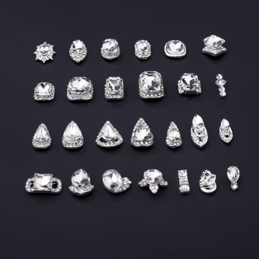 Cristales Rhinestone Planos Blancos K9 Ultra Brillante para Decoración de Uñas - Image 5