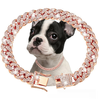 Collar Cadena Cubana de Diamantes para Perros y Gatos - Pequeño, Mediano y Grande - Image 8