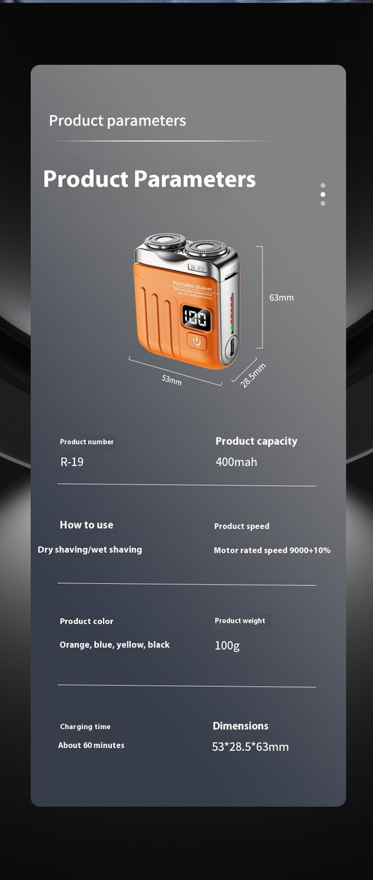 Afeitadora Eléctrica de Doble Cabezal con Pantalla Digital y Tecnología Magnética - Image 8