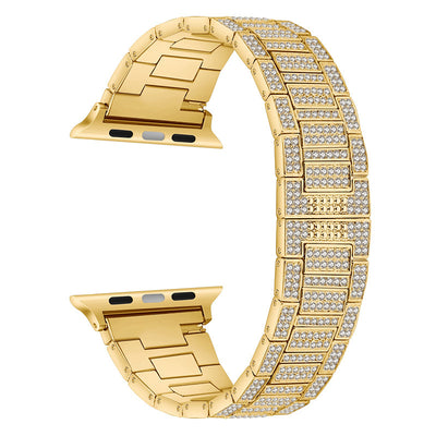 Correa de Reloj Mariposa de Diamante Completo en Aleación - Image 15