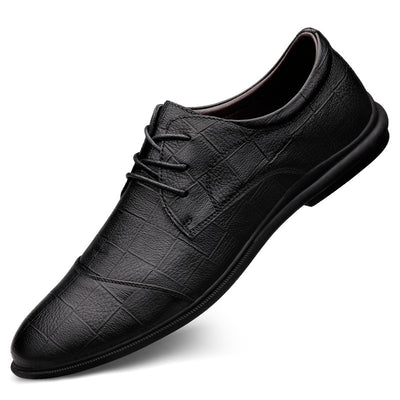 Zapatos Casuales de Cuero Genuino con Cordones para Hombre - Image 3