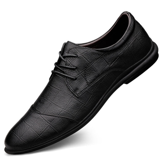 Zapatos Casuales de Cuero Genuino con Cordones para Hombre - Image 3