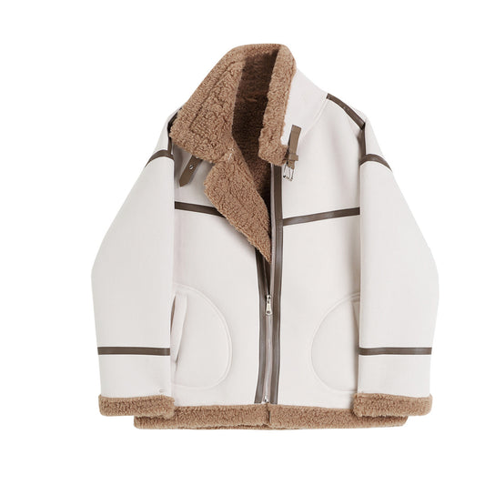Blazer Clásico de Lana de Cordero para Mujer con Solapa
