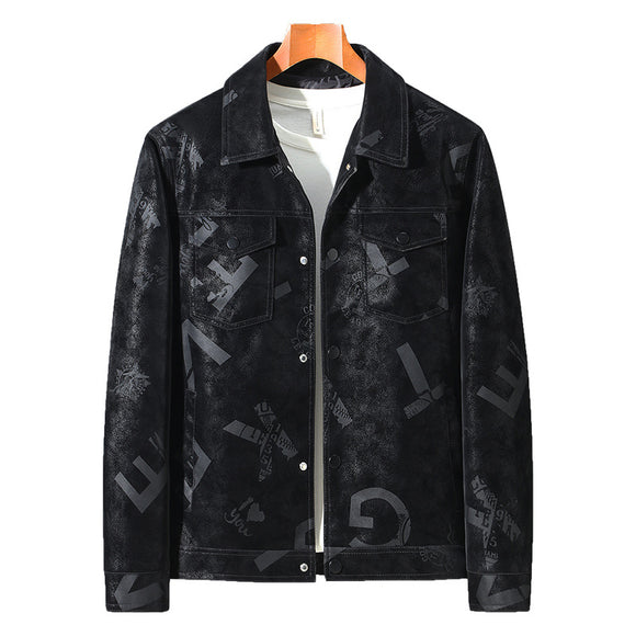 Men's Leather Jacket Spring Autumn Classic Design
