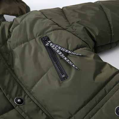 Chaqueta Acolchada para Niño con Cuello de Pelaje y Algodón Cálido - Image 9