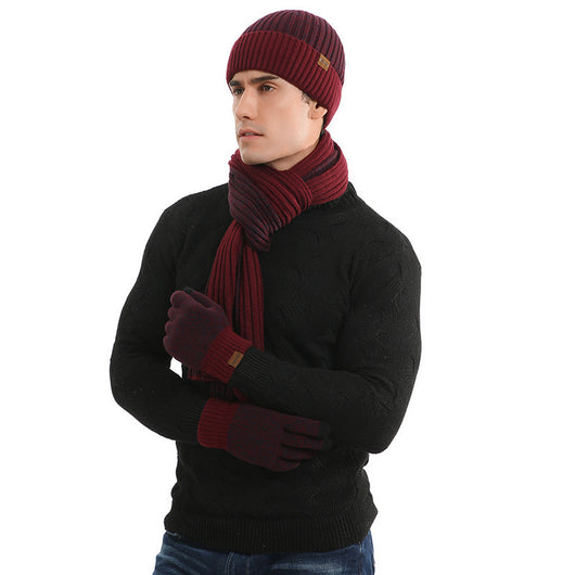 Conjunto Invernal de Gorro, Bufanda y Guantes Acolchados para Hombre - Image 9