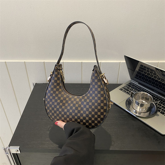 Bolso Bandolera Occidental Estilo Crescent con Estampado