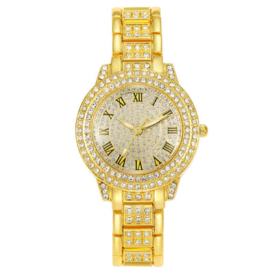 Reloj de Diamantes Digitales con Números Romanos y Brillantes para Mujer - Image 6