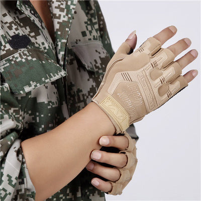 Guantes Tácticos SEAL Free Soldier Medio Dedo Agarre Antideslizante - Image 4