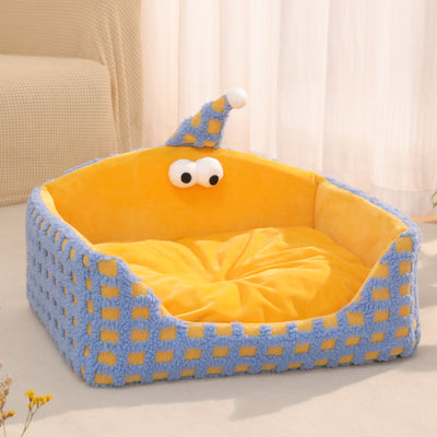 Nido Triangular Desmontable para Mascotas - Cama Térmica Acolchada para Gatos y Perros