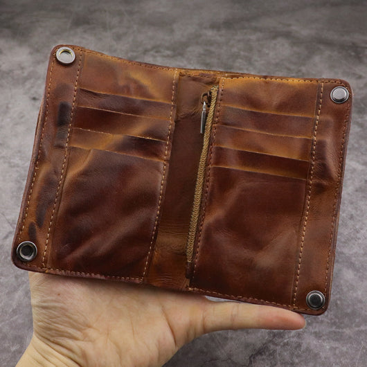 Cartera Larga para Hombre Estilo Retro Europeo con Múltiples Compartimentos - Image 2