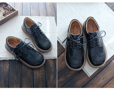 Zapatos de Cuero para Mujer Estilo Retro Literario - Image 8