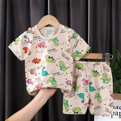 Conjunto de Dos Piezas en Algodón con Mangas Cortas para Niños y Niñas - Image 3