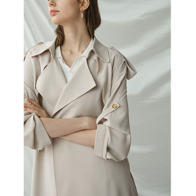 Chaqueta Cortaviento Larga para Mujer - Abrigo Elegante Hasta la Rodilla - Image 6