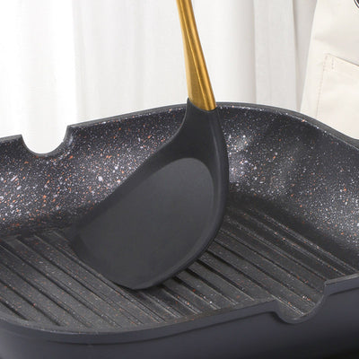 Set de 7 Piezas Sartén Antiadherente Wok con Espátula Acero Inoxidable y Soporte - Image 17