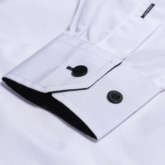 Camisa Casual para Hombre con Bordado y Estampado de Solapa Larga - Image 5