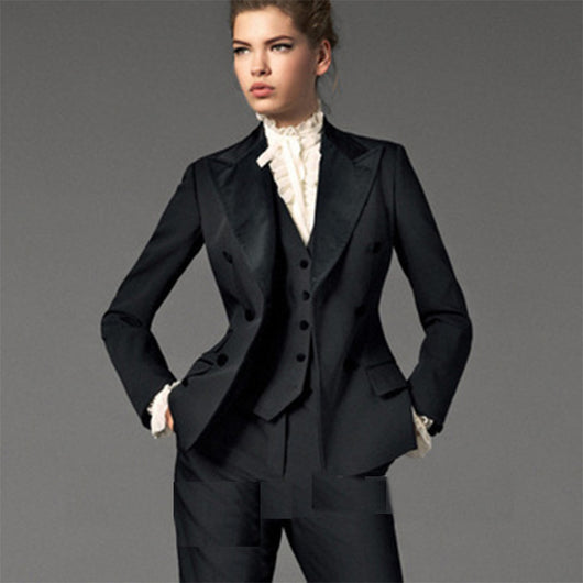 Traje Ejecutivo Mujer Verano Ajustado Tela Ligera - Image 3