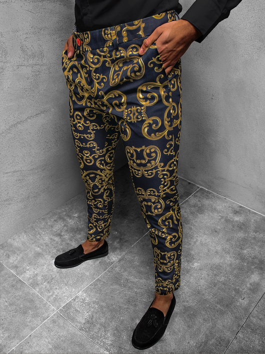 Pantalones Casuales con Estampado de Rayas para Hombre - Image 8