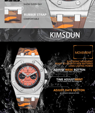Reloj Deportivo para Hombre Automático Resistente al Agua con Correa de Silicona - Image 18