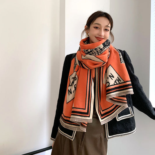 Pashmina Geométrica de Imitación Cashmere para Mujer