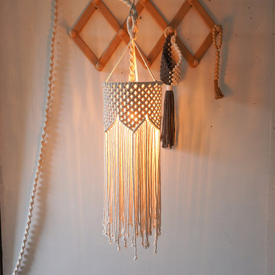 Lámpara Colgante Tejida a Mano Estilo Bohemio para Decoración - Image 3