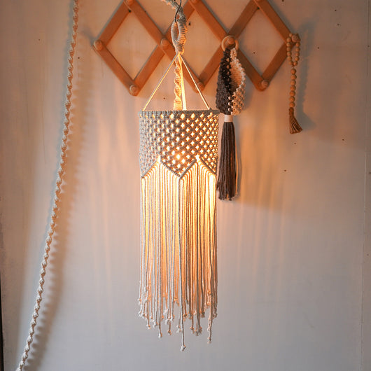 Lámpara Colgante Tejida a Mano Estilo Bohemio para Decoración - Image 3