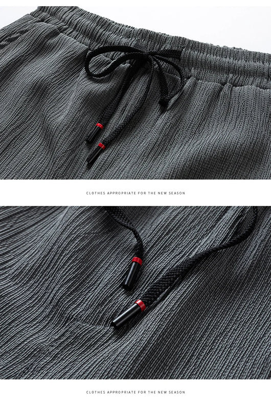 Conjunto de Camiseta Ice Silk para Hombre - Estilo Casual Holgado - Image 20