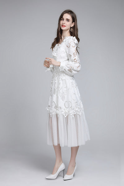 Vestido Hueco Bordado Cintura Esbelta para Mujer - Image 51