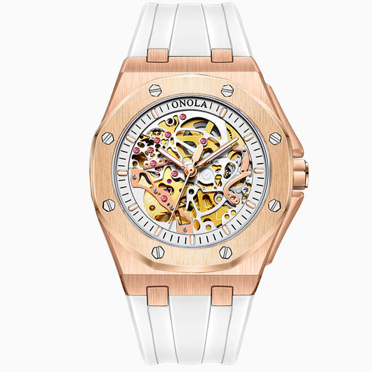 Reloj Automático para Hombre con Correa de Silicona Resistente al Agua - Image 4